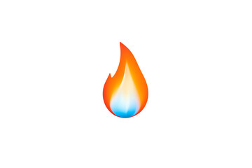 A stylized flame icon displaying vibrant orange and blue colors, symbolizing fire and energy.