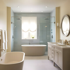 bathroom interior with bathtub