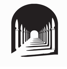 Walkway Ambiance Vectors and  Illustrations isolated on white background.