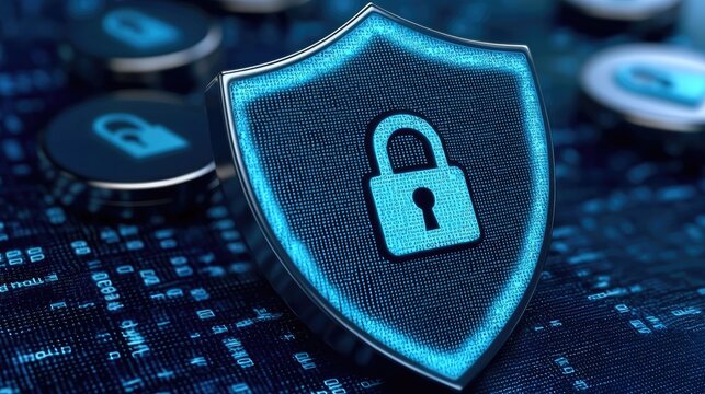 Securing digital assets cybersecurity measures virtual environment infographic technology data protection concepts