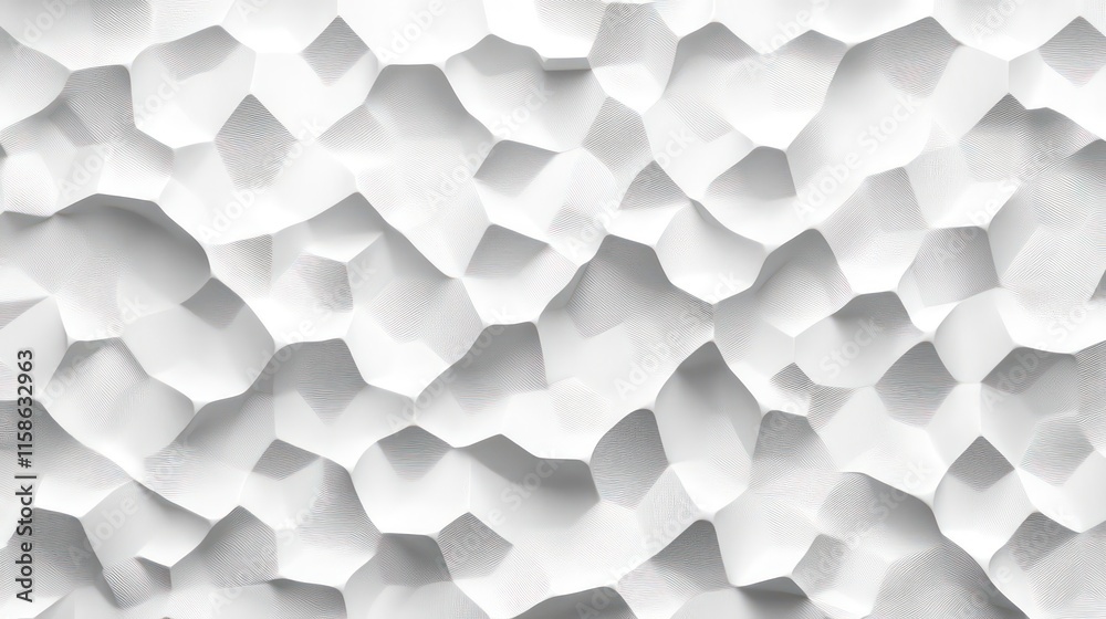 Aufkleber abstract white textured background with geometric shapes and polygonal pattern.
