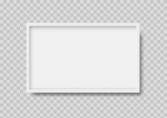White photo or picture frame, banner or poster template.