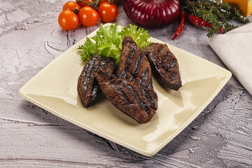 Grilled diet beef liver steak