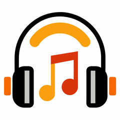 headphones icon set