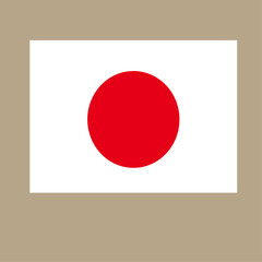 Vector of japanese flag.,Flag of japan,Illustration of the flag of japan country,Japan flag simple icon in round or circle shape,Nationall flag of japan,Japan flag on brown background