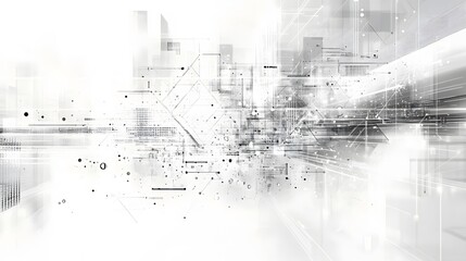 Abstract Grey and White Technology Background