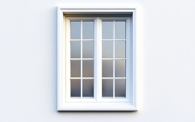 White window on a white wall,