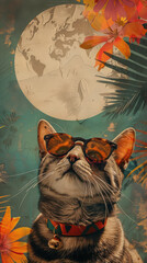 Groovy Retro Cat Vibes