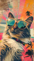 Groovy Retro Cat Vibes
