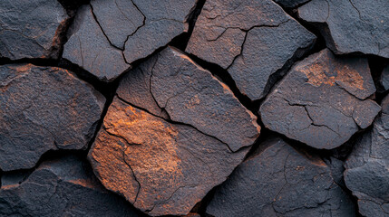 Weathered rock surface with intricate textures and earthy tones