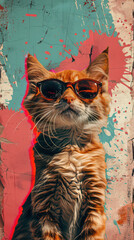 Groovy Retro Cat Vibes