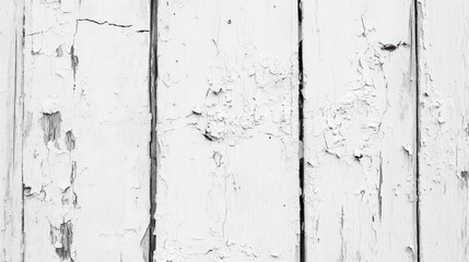 Obraz premium Painted White Wood Texture with Faded Surface and Subtle Cracks,A rustic painted white wood texture, featuring a faded surface with subtle cracks and peeling paint.