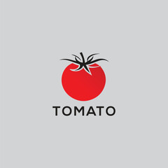 Tomato icon and logo vector illustration design