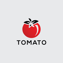 Tomato icon and logo vector illustration design