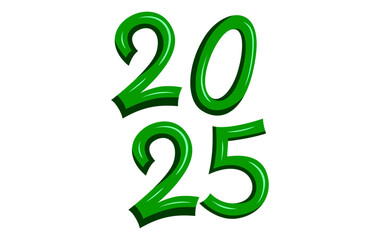 2025 Happy New Year Green Design Abstract Vector Illustration
