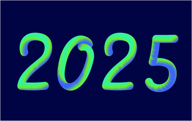 2025 Happy New Year Design Blend Elegant Glitter Abstract Vector Illustration