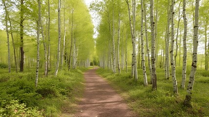 Fototapeta premium footpath in the forest
