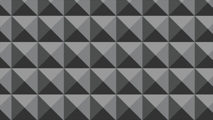 Fototapeta premium Abstract seamless pattern of dark gray pyramids. Geometric background texture for design, decoration, and presentation.