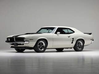Fototapeta premium A side-profile shot of a muscle car