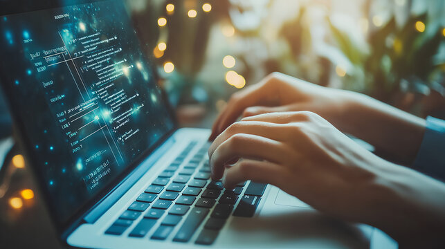 Online assessment and survey concept. A person interacts with virtual checklist on laptop, symbolizing online assessments, surveys, exams, or quizzes. digital evaluation and data collection. fill out