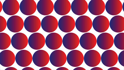 Abstract seamless pattern with red and purple gradient circles. Geometric background texture for design, wallpaper, textile, and print.