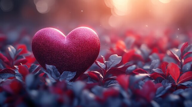 Capturing passionate valentine moments in a digital art wonderland romantic abstract expressions cozy home environment close-up viewpoint