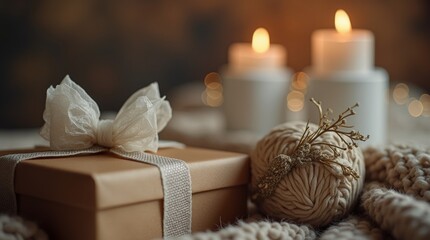 A thoughtful image of a beautifully wrapped gift for dad, featuring a classic design with a stylish bow, set against a cozy background that conveys warmth and appreciation for fathers on special occas