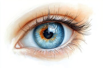 Fototapeta premium Detailed Vector Art of an Eye with Iris and Retina