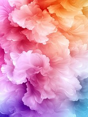 Soft Blush Pink to Sky Blue Gradient Art
