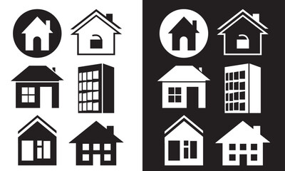 A Collection of Hand Drawn House Icon set.