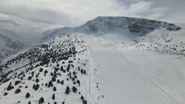 Snow-covered Ski Center