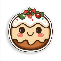 A Simple Gingerbread Cookie Sticker with Holiday Charm and Cheerful Face for Christmas Digital Designs