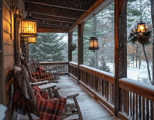 Cozy Winter Porch