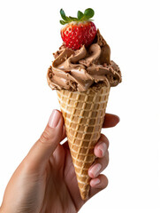 Chocolate Swirl Ice Cream Cone
