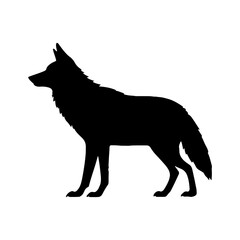 Florida red fox silhouette vector illustration design on white background.