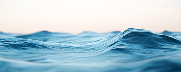 Ocean waves forming a crest during a clear day