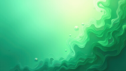 Abstract Green Wave Background, Fluid Design - Abstract backgrounds