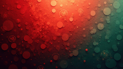 Red & Teal Abstract Bubbles Background - Abstract art