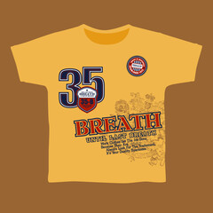 Abstract style number typography slogan, vector illustration for printed t-shirts, screen printing