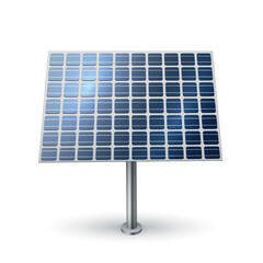 Solar panel ecology energy generation innovative generator realistic vector illustration