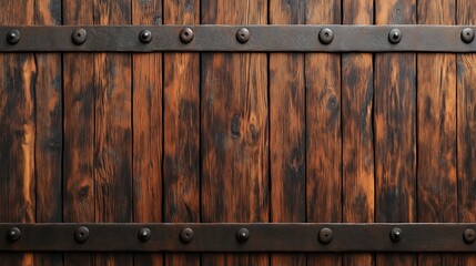 top view on old grunge wooden barrel surface texture background