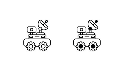 Mars Rover icon design with white background stock illustration © Graphicsmine