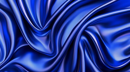 Obraz premium Midnight Blue Silk Fabric Background Texture