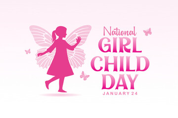 Vector illustration for national girl child day