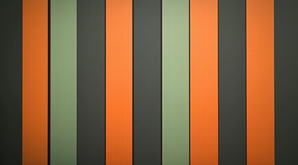 Modern minimalist background with vertical stripes in dark gray, light green, and orange colors.