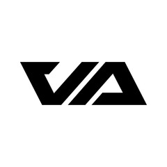  modern va letter logo design	
