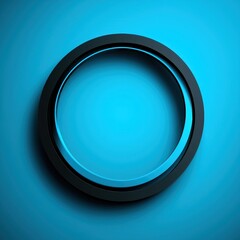 Abstract Blue Circular Design with Dark Edges and Smooth Gradient