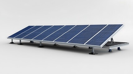 Installing solar panels for renewable energy outdoors technology setup