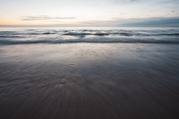 Waves coming in at Finskiy gulf of Baltic sea