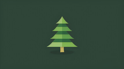 Minimalistic Evergreen Tree Icon Representing Nature and Timeless Beauty